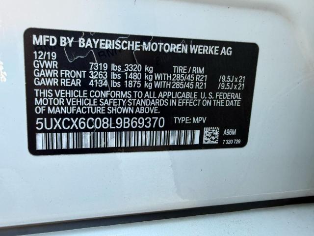 Photo 10 from auction – 2020 BMW X7 M50I with VIN 5UXCX6C08L9B69370