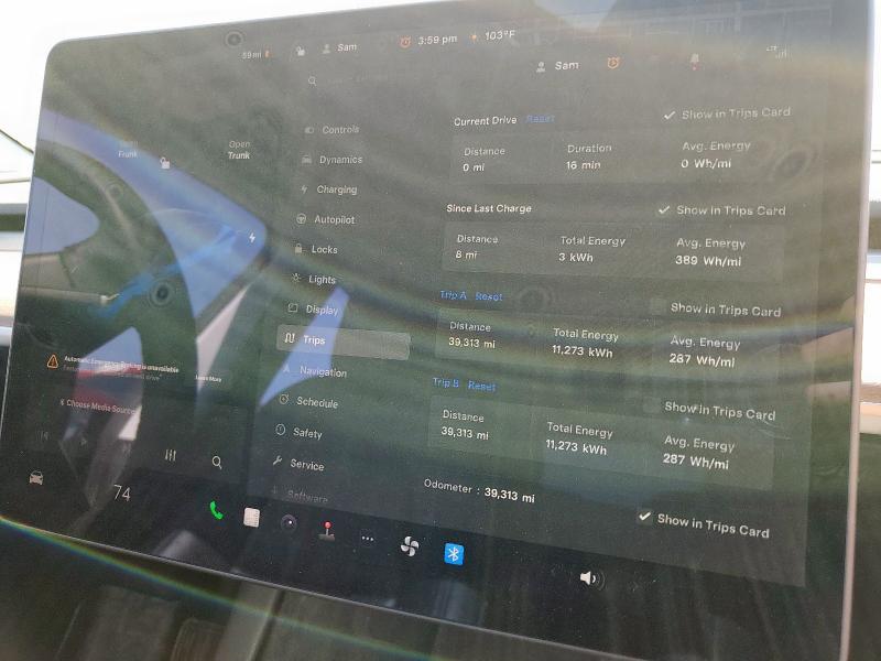 Photo 9 from auction – 2021 TESLA MODEL Y with VIN 5YJYGDEE3MF266338