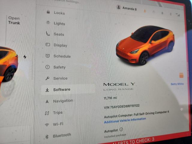 Photo 9 from auction – 2024 TESLA MODEL Y with VIN 7SAYGDED6RF151122