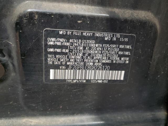 Photo 14 from auction – 2016 SUBARU CROSSTREK with VIN JF2GPBLC8GH226120