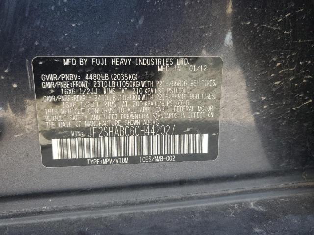 Photo 14 from auction – 2012 SUBARU FORESTER 2 with VIN JF2SHABC6CH442027