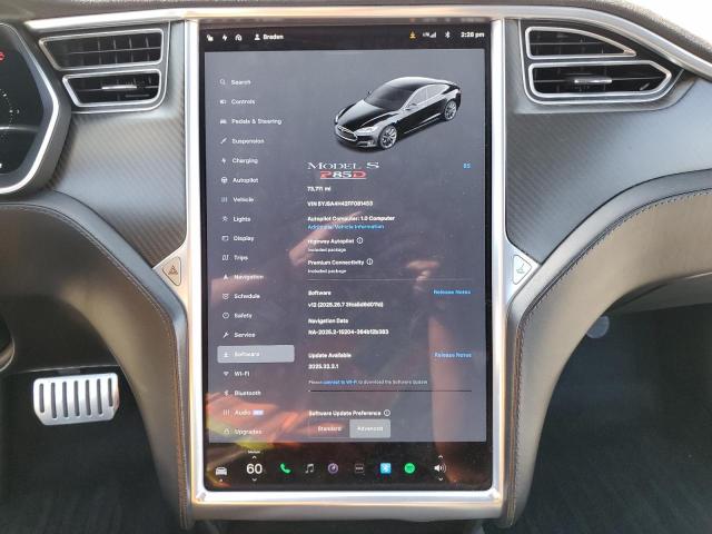 Photo 9 from auction – 2015 TESLA MODEL S P8 with VIN 5YJSA4H42FF081453