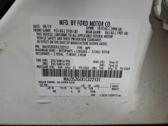 Photo 14 from auction – 2020 FORD ECOSPORT S with VIN MAJ3S2GEXLC322531