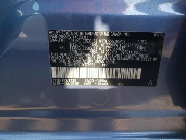 Photo 14 from auction – 2012 TOYOTA RAV4 with VIN 2T3BF4DVXCW178552