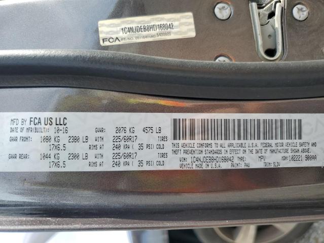 Photo 14 from auction – 2017 JEEP COMPASS LATITUDE with VIN 1C4NJDEB8HD168042