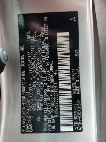 Photo 14 from auction – 2005 TOYOTA SIENNA LE with VIN 5TDBA23C55S042501
