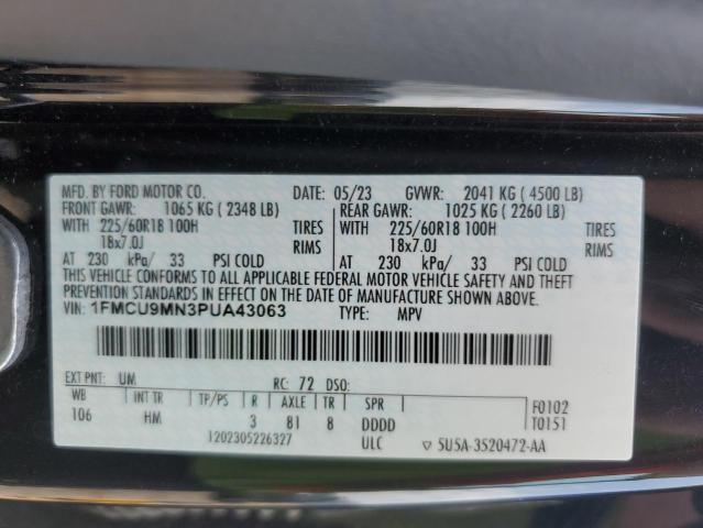 Photo 14 from auction – 2023 FORD ESCAPE ST with VIN 1FMCU9MN3PUA43063