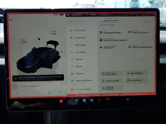 Photo 9 from auction – 2024 TESLA MODEL 3 with VIN 5YJ3E1EB7RF816085