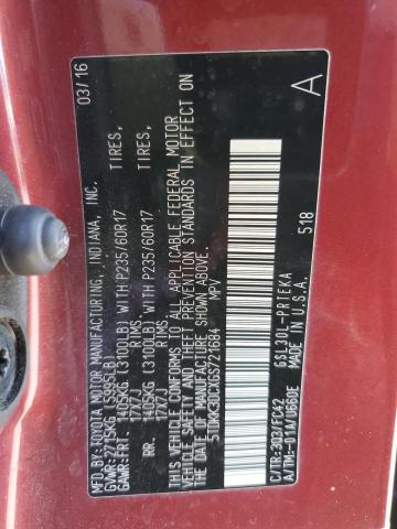 Photo 14 from auction – 2016 TOYOTA SIENNA LE with VIN 5TDKK3DCXGS721684