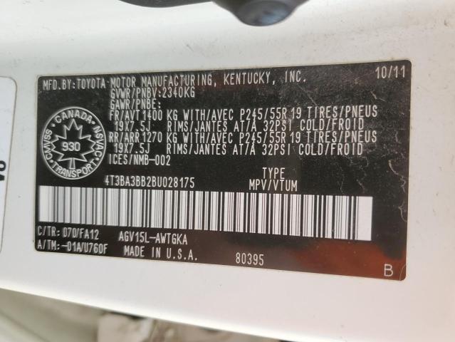 Photo 14 from auction – 2011 TOYOTA VENZA with VIN 4T3BA3BB2BU028175