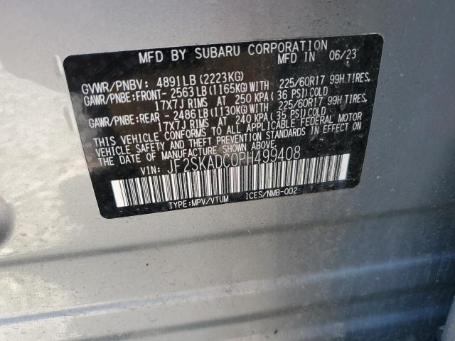 Photo 14 from auction – 2023 SUBARU FORESTER P with VIN JF2SKADC0PH499408