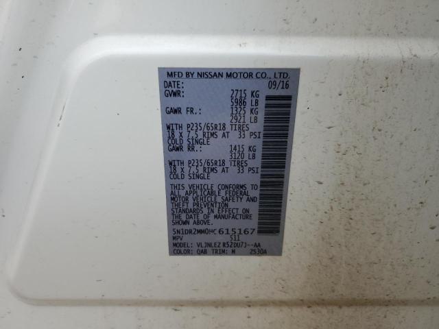 Photo 14 from auction – 2017 NISSAN PATHFINDER with VIN 5N1DR2MM0HC615167