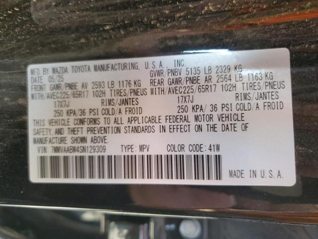 Photo 14 from auction – 2025 MAZDA CX-50 PREF with VIN 7MMVAABW4SN129309