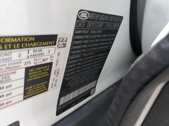 Photo 14 from auction – 2020 LAND ROVER RANGE ROVE with VIN SALGS2SE0LA579575
