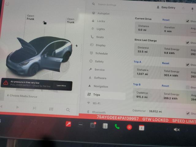 Photo 9 from auction – 2023 TESLA MODEL Y with VIN 7SAYGDEE4PA139957