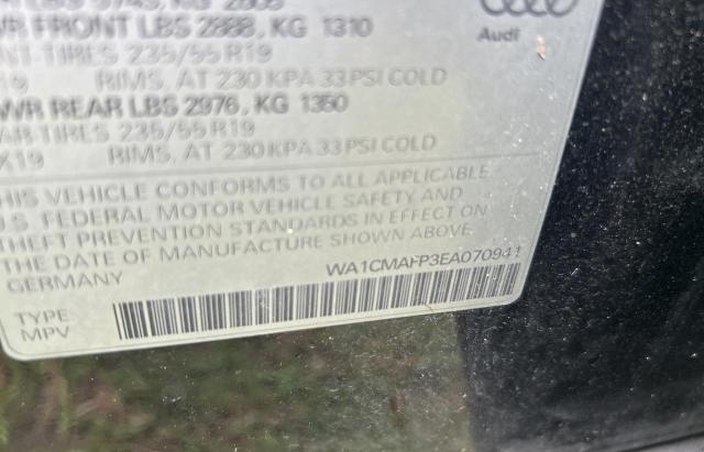 Photo 10 from auction – 2014 AUDI Q5 TDI PRE with VIN WA1CMAFP3EA070941