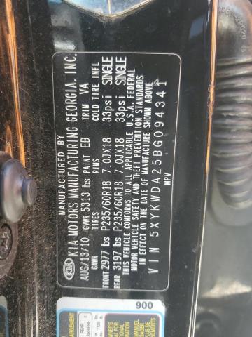 Photo 14 from auction – 2011 KIA SORENTO SX with VIN 5XYKWDA25BG094341