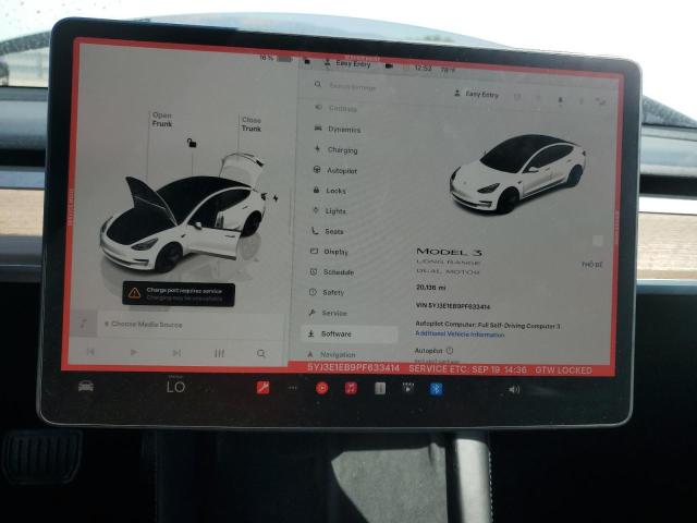 Photo 9 from auction – 2023 TESLA MODEL 3 with VIN 5YJ3E1EB9PF633414