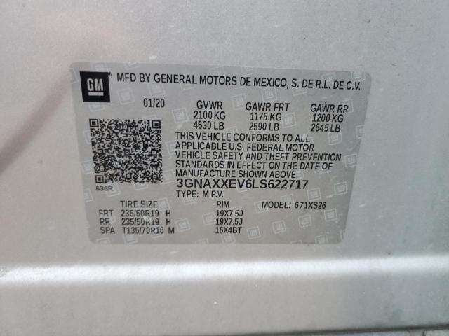 Photo 14 from auction – 2020 CHEVROLET EQUINOX PR with VIN 3GNAXXEV6LS622717