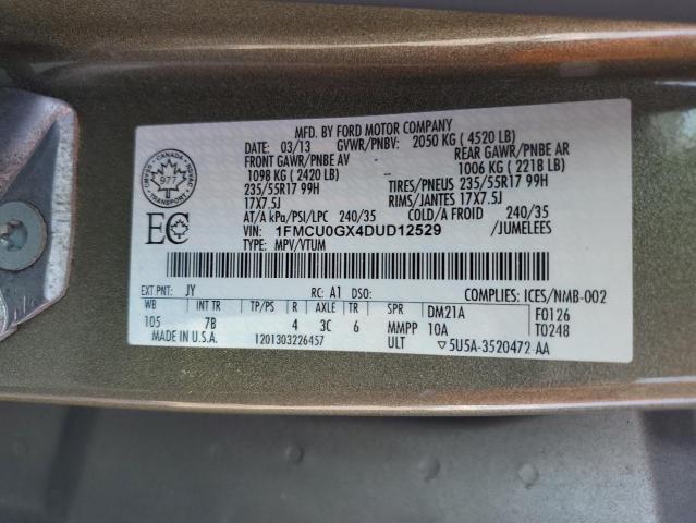 Photo 14 from auction – 2013 FORD ESCAPE SE with VIN 1FMCU0GX4DUD12529