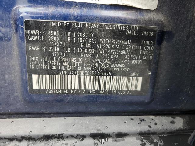 Photo 14 from auction – 2011 SUBARU OUTBACK with VIN 4S4BRBCC2B3364675