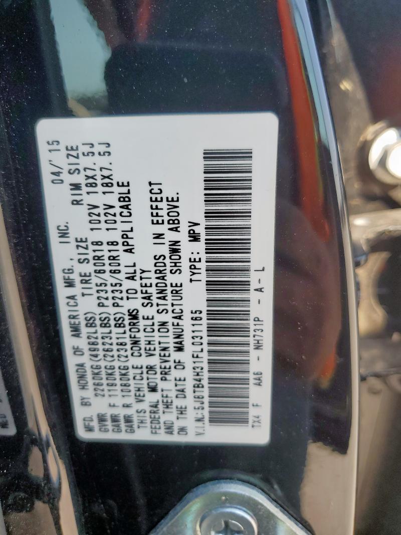 Photo 14 from auction – 2015 ACURA RDX with VIN 5J8TB4H31FL031165