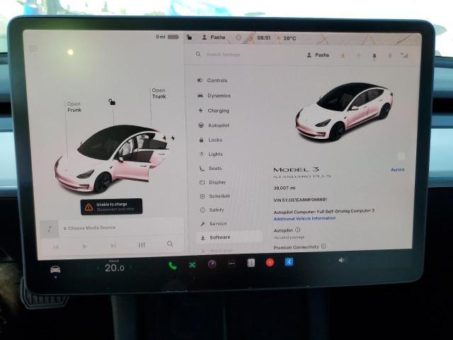 Photo 9 from auction – 2021 TESLA MODEL 3 with VIN 5YJ3E1EA8MF066681