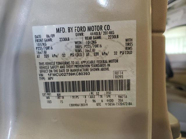 Photo 14 from auction – 2009 FORD ESCAPE XLS with VIN 1FMCU02759KC80393