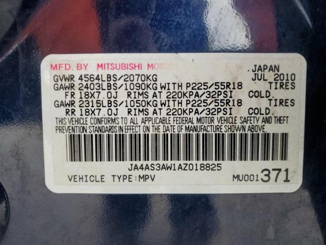 Photo 14 from auction – 2010 MITSUBISHI OUTLANDER with VIN JA4AS3AW1AZ018825