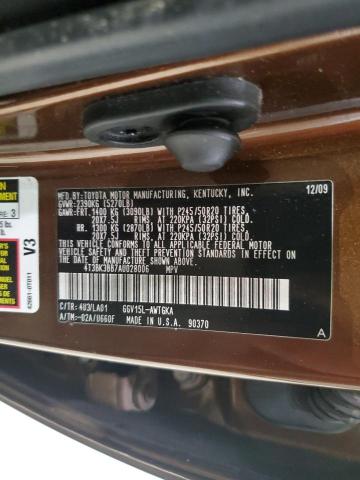 Photo 14 from auction – 2010 TOYOTA VENZA with VIN 4T3BK3BB7AU028006