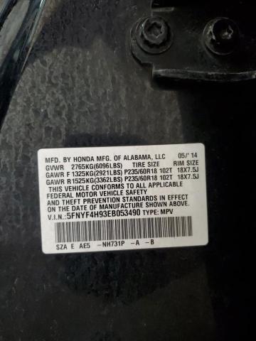 Photo 14 from auction – 2014 HONDA PILOT TOUR with VIN 5FNYF4H93EB053490