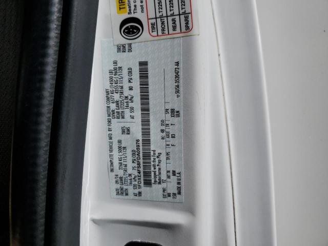 Photo 10 from auction – 2015 FORD ECONOLINE E450 SUPER DUTY CUTAWAY VAN with VIN 1FDXE4FS8FDA05976
