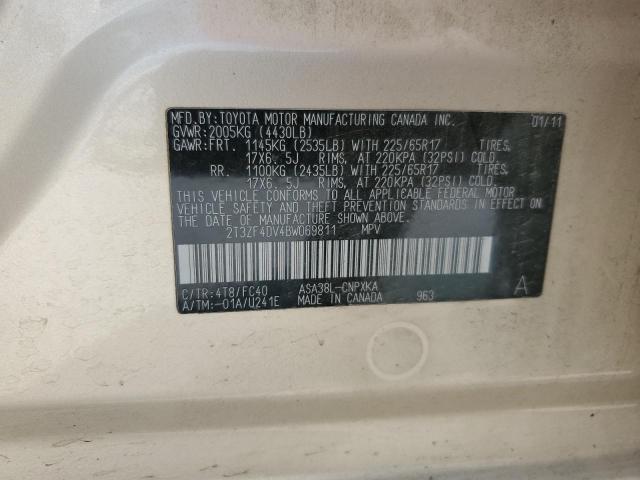 Photo 14 from auction – 2011 TOYOTA RAV4 with VIN 2T3ZF4DV4BW069811