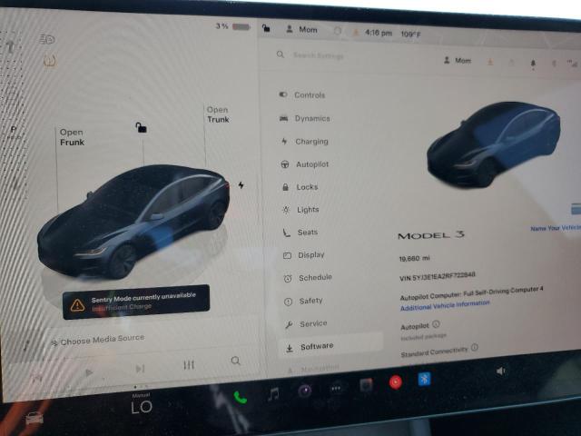 Photo 9 from auction – 2024 TESLA MODEL 3 with VIN 5YJ3E1EA2RF722848