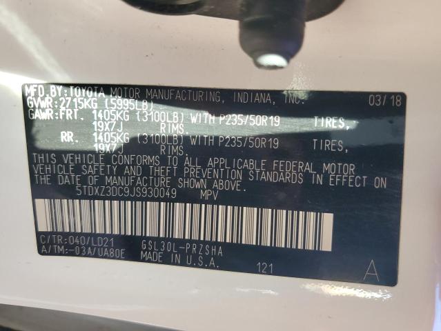 Photo 14 from auction – 2018 TOYOTA SIENNA SE with VIN 5TDXZ3DC9JS930049