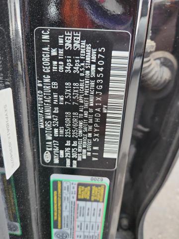 Photo 14 from auction – 2018 KIA SORENTO EX with VIN 5XYPHDA1XJG354075