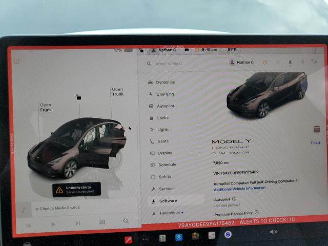 Photo 9 from auction – 2023 TESLA MODEL Y with VIN 7SAYGDEE9PA175482