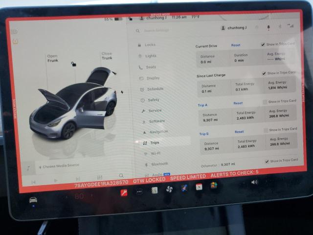 Photo 9 from auction – 2024 TESLA MODEL Y with VIN 7SAYGDEE1RA328570