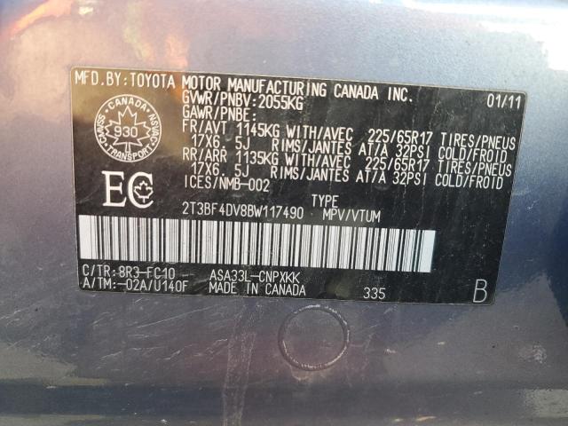 Photo 14 from auction – 2011 TOYOTA RAV4 with VIN 2T3BF4DV8BW117490