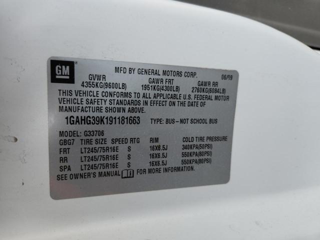 Photo 14 from auction – 2009 CHEVROLET EXPRESS G3500 with VIN 1GAHG39K191181663