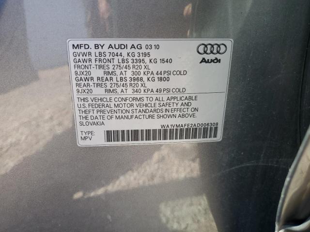 Photo 14 from auction – 2010 AUDI Q7 PRESTIG with VIN WA1VMAFE2AD006308
