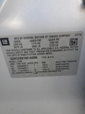 Photo 14 from auction – 2017 CHEVROLET EQUINOX LT with VIN 2GNFLFEK1H6144388