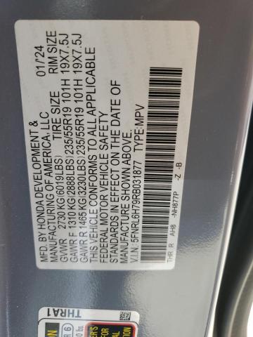 Photo 14 from auction – 2024 HONDA ODYSSEY SP with VIN 5FNRL6H79RB031877