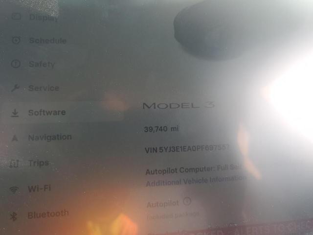 Photo 9 from auction – 2023 TESLA MODEL 3 with VIN 5YJ3E1EA0PF697557