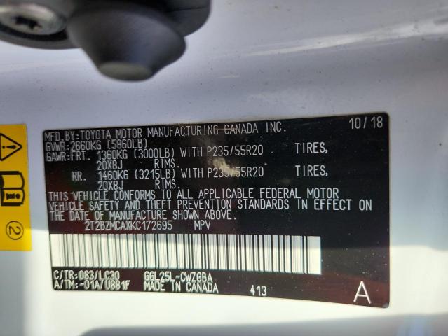 Photo 14 from auction – 2019 LEXUS RX 350 BAS with VIN 2T2BZMCAXKC172695