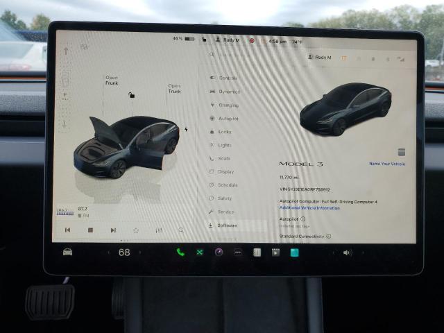 Photo 9 from auction – 2024 TESLA MODEL 3 with VIN 5YJ3E1EA0RF758912