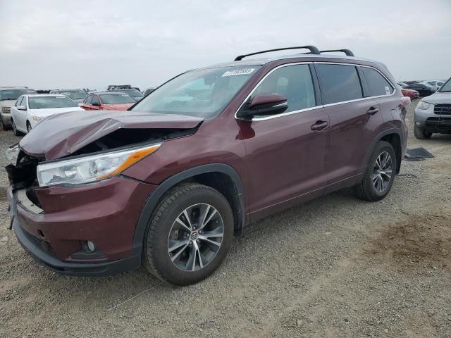 TOYOTA HIGHLANDER XLE 2016 with VIN 5TDJKRFH0GS316781 - Photo from auction