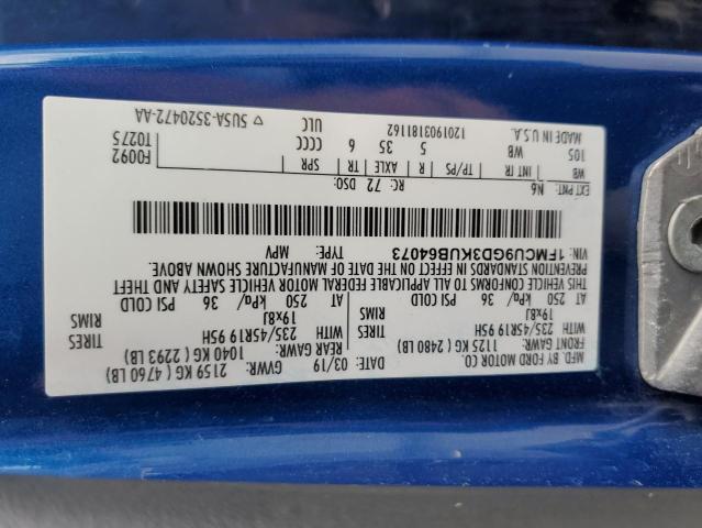 Photo 14 from auction – 2019 FORD ESCAPE SE with VIN 1FMCU9GD3KUB64073