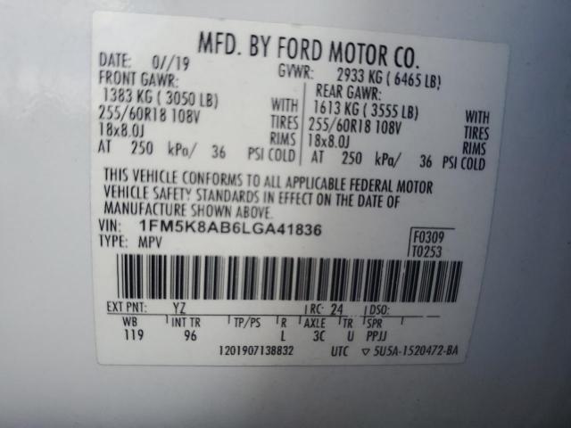 Photo 14 from auction – 2020 FORD EXPLORER P with VIN 1FM5K8AB6LGA41836