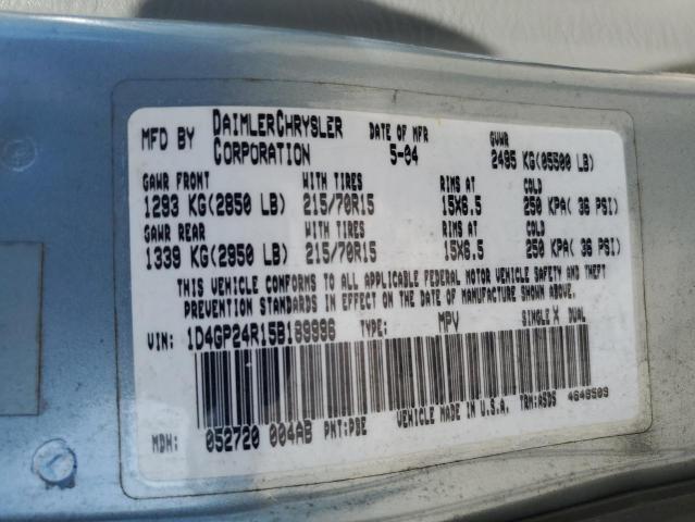 Photo 14 from auction – 2005 DODGE GRAND CARA with VIN 1D4GP24R15B189996